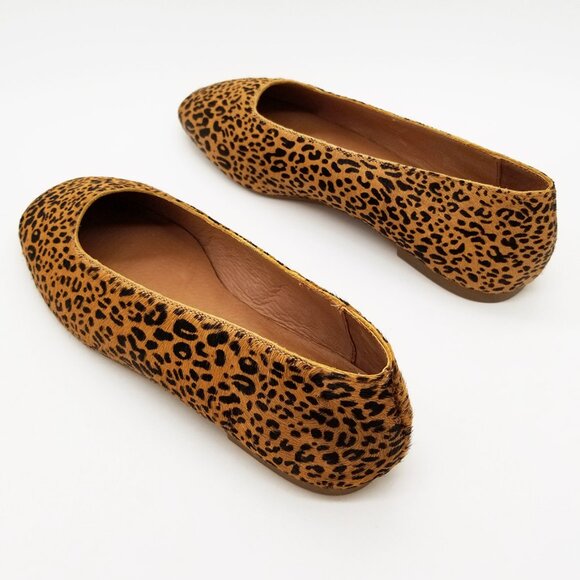 NEW Madewell The Cory Flat in Leopard Calf Hair Desert Dune Multi Size 6 $118 - Picture 11 of 16